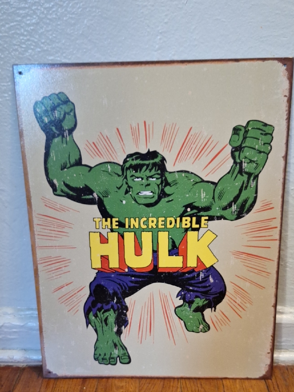 Marvel The Incredible Hulk Retro Wall Art Sign - Metal